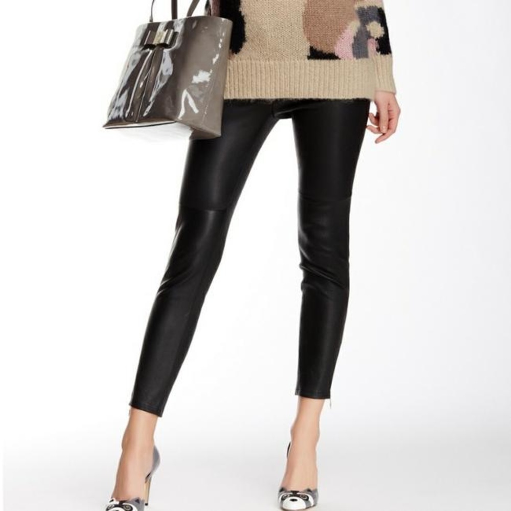Kate Spade Estella Leather Skinny Pant - 6